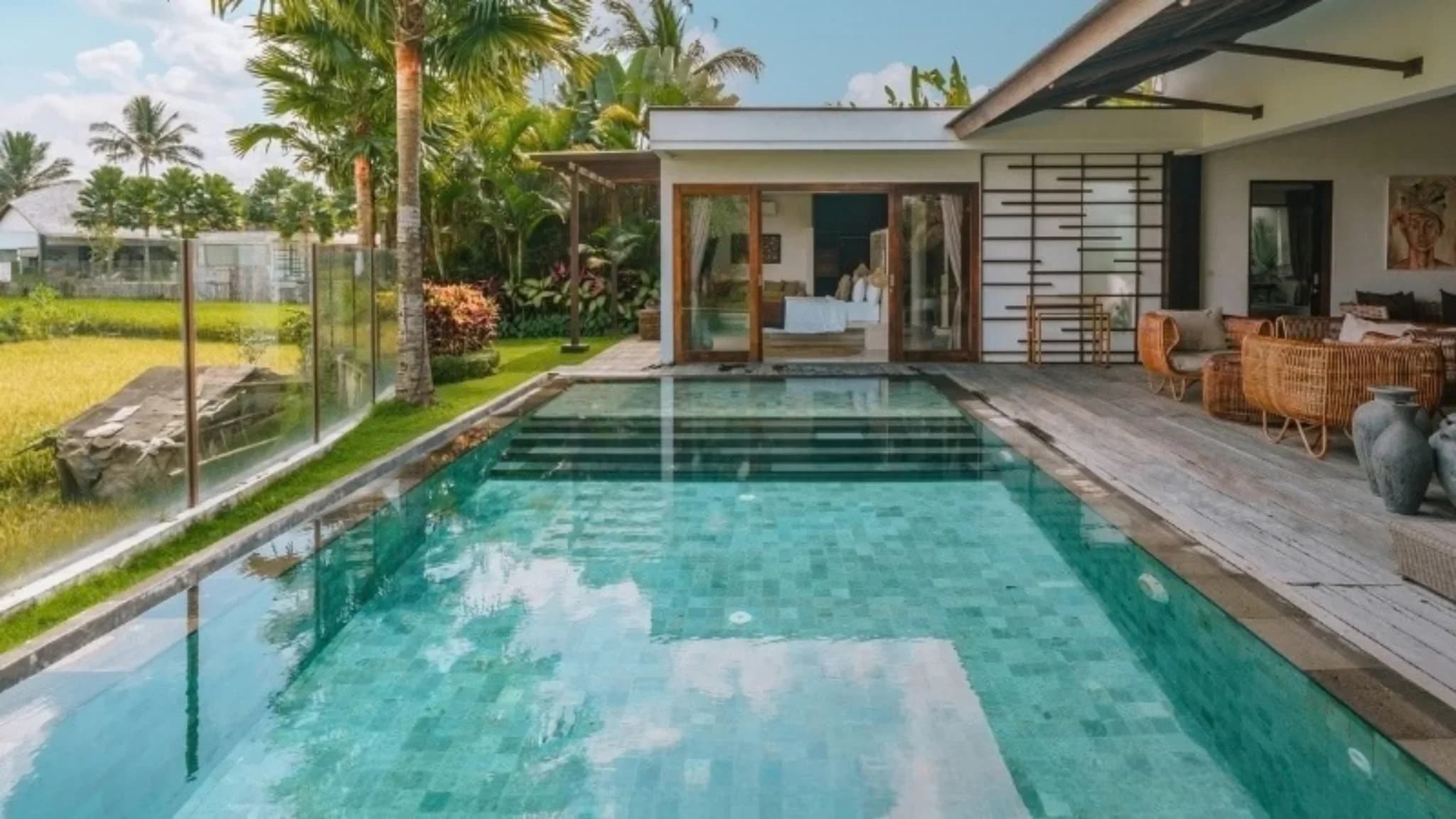 2 bedroom luxury pool villa at K Club Ubud with private pool and paddy field views